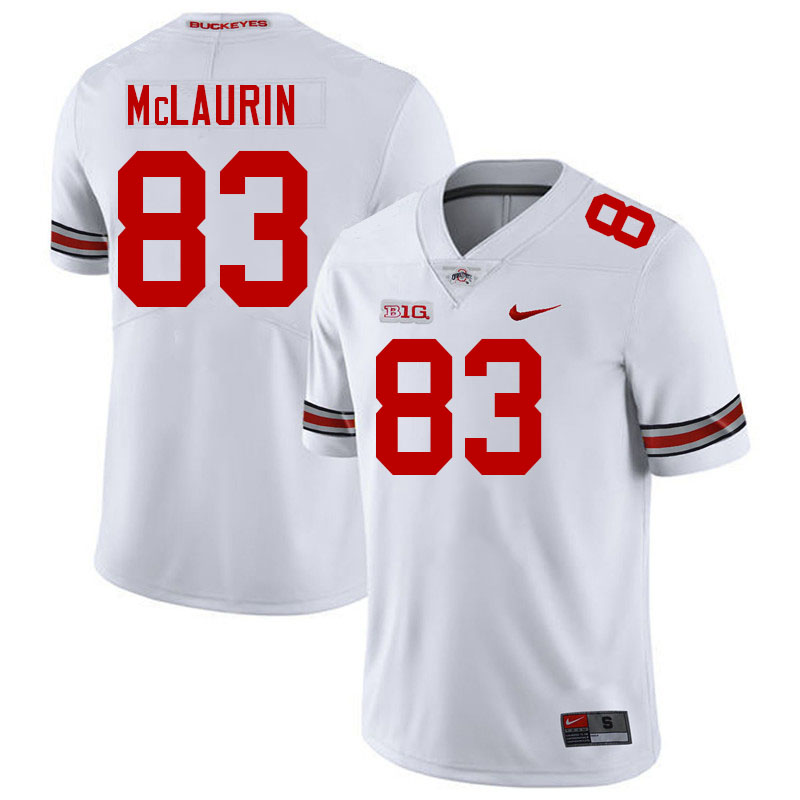 #83 Terry McLaurin Ohio State Buckeyes Jerseys Football Stitched-White